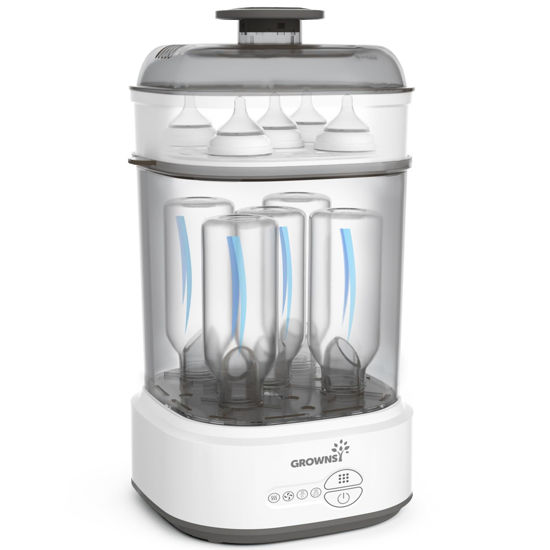 Picture of Bottle Sterilizer and Dryer, Compact Electric Steam Baby Bottle Sterilizer (Esterilizador de Biberones), Bottle Sanitizer for Baby Bottles, Pacifiers, Pump Parts Black