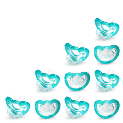 Picture of RAZBABY JollyPop Baby Pacifier Newborn, 3m+ (Teal, 10 Count)