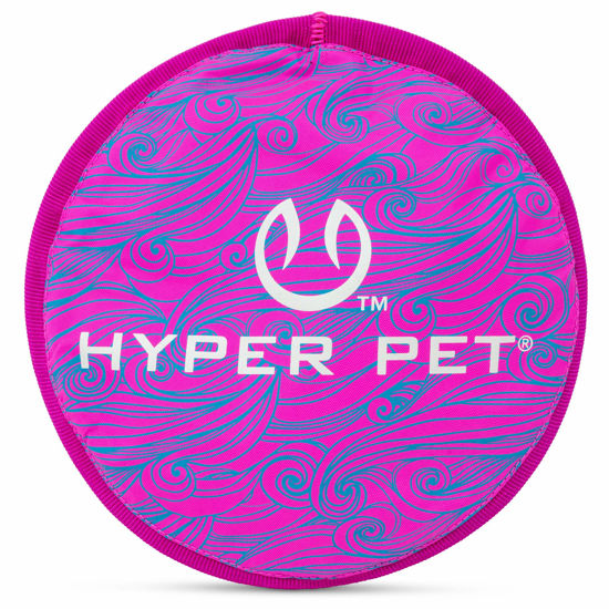 Picture of Hyper Pet Flippy Flopper 9" Flying Disc Soft Dog Toy, Floats in Water & Safe on Teeth, Pack of 1, Purple Swirl Design