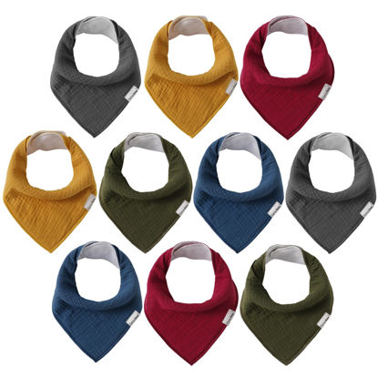 Picture of Muslin Baby Bibs for Boys Girls,Baby Bibs for Teething and Drooling,Baby Drool Muslin Bibs,Newborn Bibs for Baby Boy Girl