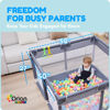 Picture of Orian Baby Playpen 50x50 Large Playpen for Babies and Toddlers, Oxford Fabric, Indoor & Outdoor Play Pen, 10 Colorful Balls, 4 Pull Up Rings, Carry Bag