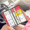 Picture of Car Registration and Insurance Card Holder - Leather Vehicle Glove Box Automobile Documents Paperwork Wallet Case Organizer for ID, Driver's License, Key Contact Information Cards - Men&Women