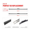 Picture of 28"+28" Front Windshield Wiper Blades with 11 inch Rear Wiper Blade Replacement for Ford Escape 2019 2018 2017 2016 2015 2014 2013 OE Quality Wiper Blades for My Car (Set of 3)