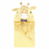 Picture of Hudson Baby Unisex Baby Cotton Animal Face Hooded Towel, Bowtie Giraffe, One Size