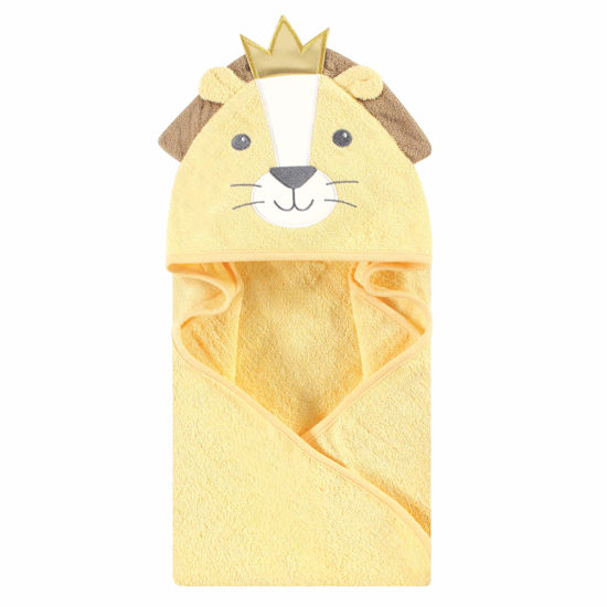 Picture of Hudson Baby Unisex Baby Cotton Animal Face Hooded Towel, King Lion, One Size