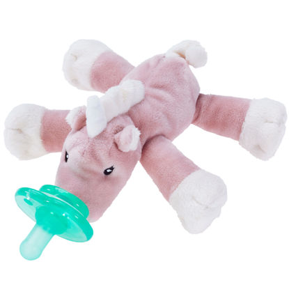 Picture of Nookums Paci-Plushies Buddies - Starflower The Unicorn Pacifier Holder - Adapts to Name Brand Pacifiers, Suitable for All Ages, Plush Toy Includes Detachable Pacifier