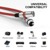 Picture of EBXYA XLR Cable 20ft 6 Color Packs - Balanced DMX Cable Male to Female Suitable for Microphones, Radio Station, Stage Lighting