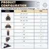 Picture of CheeMuii 31 PCS DOT Air Brake Line Fittings 1/4" 3/8" Push to Connect Fittings Quick Connect Air Hose Fittings Repair Kit for Truck or Industrial Air System