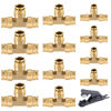 Picture of CheeMuii 13 PCS Brass DOT Air Line Fittings Kit 1/4 3/8 1/2 DOT Quick Connect Air Fittings Tee Union Push to Connect Air Hose Fittings for Semi Truck Trailers Air Brake System