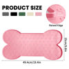 Picture of PWTAA Dog Food Mat Anti-Slip Silicone Dog Bowl Mat Thicker Pet Placemat Waterproof Cat Feeder Pad with Raised Edge Puppy Kitten Feeding Mats Suitable Small Medium-Sized Dogs Cats Eating Tray