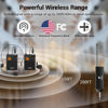 Picture of TONOR UHF Wireless Microphone System with Dual Headset Microphones/Lavalier Lapel Mics, Bodypack Transmitters, Mini Rechargeable Receiver, 2x15 Channels 200ft Range, for Recording Speech PA Speaker