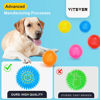 Picture of VITEVER 3.5” Squeaky Dog Toy Balls (6 Colors) Puppy Chew Toys for Teething, BPA Free Non-Toxic, Spikey Medium, Large & Small Dogs, Durable Aggressive Chewers