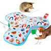 Picture of Potaroma Hide and Seek Cat Toys, in-The-Cover Unpredicatable Moving Feather, Interactive Kitten Wand Toy, Automatic Chargeable Cat Toy, Indoor Exercise Kicker for All Breeds, Floral Cover