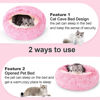 Picture of Calming Dog Beds & Cat Cave Bed with Hooded Cover,Removable Washable Round Beds for Small Medium Pets,Anti-Slip Faux Fur Fluffy Coved Bed for Improved Sleep,Fits up to 15/25 lbs(Pink,M)