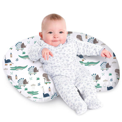 Picture of Little Grape Land Nursing Pillow for Infants, Breastfeeding Pillows, Baby Support Pillow for Nursing, Bottle Feeding, Tummy Time with Machine Washable Cover & Breathable Filling (Wild Dinosaur