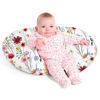 Picture of Little Grape Land Nursing Pillow for Infants, Breastfeeding Pillows, Baby Support Pillow for Nursing, Bottle Feeding, Tummy Time with Machine Washable Cover & Breathable Filling (Spring Flower)