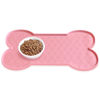 Picture of PWTAA Dog Food Mat Anti-Slip Silicone Dog Bowl Mat Thicker Pet Placemat Waterproof Cat Feeder Pad with Raised Edge Puppy Kitten Feeding Mats Suitable Small Medium-Sized Dogs Cats Eating Tray