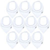 Picture of DiaperSquad's 10-Pack Baby Bibs for Drooling and Teething, Bibs for Boys, Baby Girl - Solid Cotton Baby Drool Bibs (White)