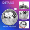 Picture of 4 Pack Large Disco Ball Silver Hanging Disco Balls Reflective Mirror Ball Ornament for Party Holiday Wedding Dance and Music Festivals Decor Club Stage Props DJ Decoration (6 Inch)