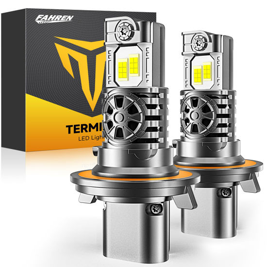 Picture of Termitor 2025 Brightest 40,000LM H13 LED Bulbs, Ultra-Bright Z10 Chips, 6500K Pure White 9008 Fog Light, Easy Plug-N-Play Installation, IP68 Waterproof, Pack of 2