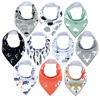 Picture of DiaperSquad's 10-Pack Baby Bibs for Drooling and Teething, Bibs for Boys, Baby Girl - Solid Cotton Baby Drool Bibs (Woodland)