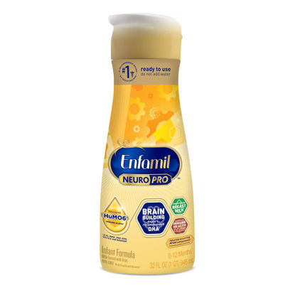 Picture of Enfamil NeuroPro Baby Formula, MFGM* 5-Year Benefit, Expert-Recommended Brain-Building Omega-3 DHA, Exclusive Immune Supporting HuMO6 Blend, Ready-to-Feed Infant Formula, Liquid, 32 Fl Oz
