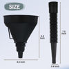 Picture of Plastic Oil Funnels for Automotive Use Set of 5, Large Flexible Fuel Funnel with Hose for Gas Transfer, Gasoline Funnels for Cars and Boat