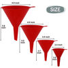 Picture of Plastic Oil Funnels for Automotive Use Set of 5, Large Flexible Fuel Funnel with Hose for Gas Transfer, Gasoline Funnels for Cars and Boat