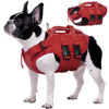 Picture of Kuoser Dog Life Jacket High Flotation, Reflective Dog Life Vest for Swimming Boating, Adjustable Small Medium Large Dog lifejacket, Lightweight Dog life Preserver Rescue Handle Spring Summer Pool