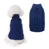 Picture of BINGPET Thermal Knitted Dog Sweater for Small Medium Large Dogs,Winter Dog Cat Coat Warm Sweartershirts Outfits,Classic Cable Knit Turtleneck Pullover Dog Jumper Coat Warm Sweartershirts