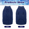 Picture of BINGPET Thermal Knitted Dog Sweater for Small Medium Large Dogs,Winter Dog Cat Coat Warm Sweartershirts Outfits,Classic Cable Knit Turtleneck Pullover Dog Jumper Coat Warm Sweartershirts