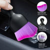 Picture of Ziciner 2 PCS Car Detailing Brush, Curved Soft Bristles Auto Removal Dust Collectors, Universal Vehicle Dashboard, Air Conditioner Vents etc Interior Cleaning Tool Accessories (Double Purple)