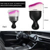 Picture of Ziciner Car Detailing Brush, Curved Soft Bristles Auto Removal Dust Collectors, Universal Vehicle Dashboard, Air Conditioner Vents etc Interior Cleaning Tool Accessories (Purple)