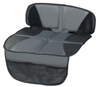 Picture of Kaiphy Car Seat Protector - Seat Protection Mat - Thick Padding - Durable, Waterproof Fabric, Leather Reinforced Corners & 3 Pockets for Handy Storage Gray