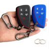 Picture of TANDRIVE Key Fob Cover for 2022 2023 2024 Chevy Silverado 1500 GMC Sierra 1500, 2024 Silverado Sierra 2500HD 3500HD, Silicone, 2-Pack, Black Blue