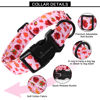 Picture of ARING PET Fall Dog Collar Pink Maple Leaf Rugby Dog Collars, Cotton Lightweight Thanksgiving Turkey Dog Collars Puppy Collar for Small Medium Large Dogs