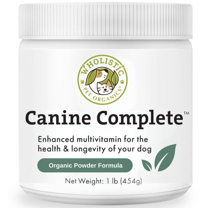 Picture of Wholistic Pet Organics Canine Complete Dog Multivitamin - 1 Lb - Nutrient-Rich Dog Vitamins and Supplements - Dog Multivitamin Powder for Immune System, Skin, Coat & Overall Health