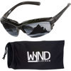 Picture of WYND Blocker Motorcycle Riding Glasses Extreme Sports Wrap Sunglasses, Black, Silver Mirror