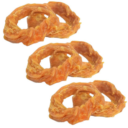 Picture of Ultra Chewy Turkey Tendon Rings for Dogs - Premium All-Natural Tendons, Hypoallergenic Treats, Easy to Digest, Alternative to Rawhide (6 Pack)