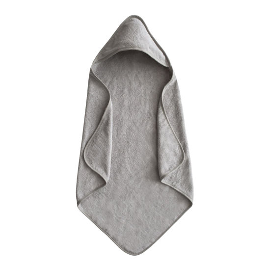 Picture of mushie Baby Hooded Towel | Organic Cotton (Gray)