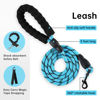Picture of IVY&LANE No Pull Dog Harness for Medium Dogs, Dog Vest Harness with Leash, Safety Belt and Storage Strap, Fully Adjustable Harness, 360° Reflective Strip, Soft Handle (Blue, M)