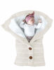 Picture of XMWEALTHY Unisex Infant Swaddle Blankets Soft Thick Fleece Knit Baby Girls Boys Stroller Wraps Baby Accessory White