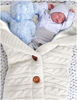 Picture of XMWEALTHY Unisex Infant Swaddle Blankets Soft Thick Fleece Knit Baby Girls Boys Stroller Wraps Baby Accessory White