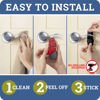 Picture of Door Lever Lock (3 Pack) Prevents Toddlers from Opening Doors. 3.25" L * 1.5" W * 4.5" H Easy One Hand Operation for Adults. Durable ABS with 3M Adhesive Backing. Simple Install (Black)