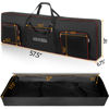 Picture of AKOZLIN 88 key Electric Piano Keyboard Gig Bag 57.5"x18"x6.75" with Adjustable Straps and 5-Pocket for Keyboard Accessaries,88-Note Keyboard Case