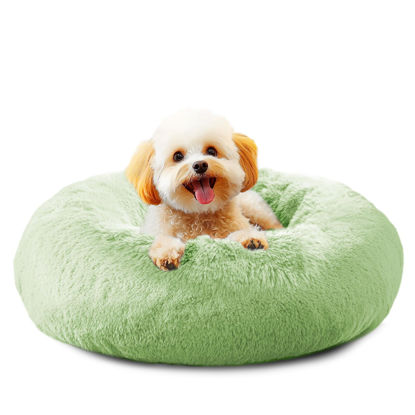Picture of JOLLYVOGUE Dog Beds, Calming Small Dog Bed, Anti-Anxiety Dog Bed for Small Dogs, Fluffy Donut Dog Bed, Cozy Dog Cat Cushion Bed for Small Medium Dogs and Cats (20")