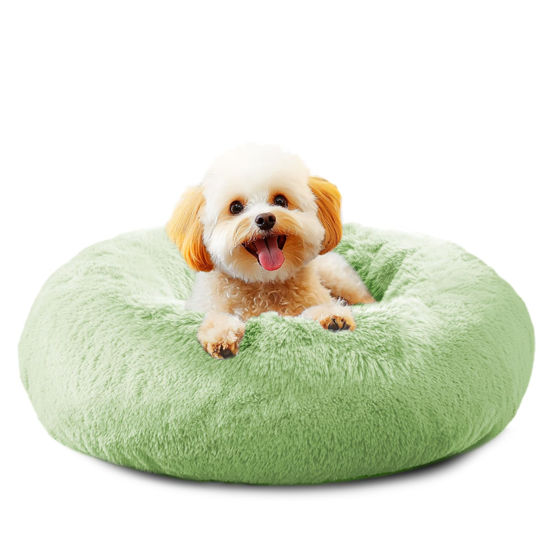 Picture of JOLLYVOGUE Dog Beds, Calming Small Dog Bed, Anti-Anxiety Dog Bed for Small Dogs, Fluffy Donut Dog Bed, Cozy Dog Cat Cushion Bed for Small Medium Dogs and Cats (20")