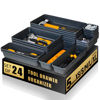 Picture of FLYVOLE Tool Box Organizer Tray, Toolbox Desk Drawer Organizer, Tool Box Tray, Toolbox Organization Storage for Rolling Tool Chest (24 PCS)