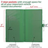 Picture of Auto Insurance and Registration Card Holder - Vehicle Glove Box Document Organizer - Car Essential Paperwork Holder for DMV, AAA, Contact Information Cards - Premium PU Leather Wallet Case - Green