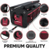 Picture of FORTEM SUV Trunk Organizer with Cooler, Car Organizer, Collapsible Multi-Compartment Storage Bag for Car Accessories for Women, Non Slip Bottom, Adjustable Straps, Soft Cover 90L (Extra Large, Red)